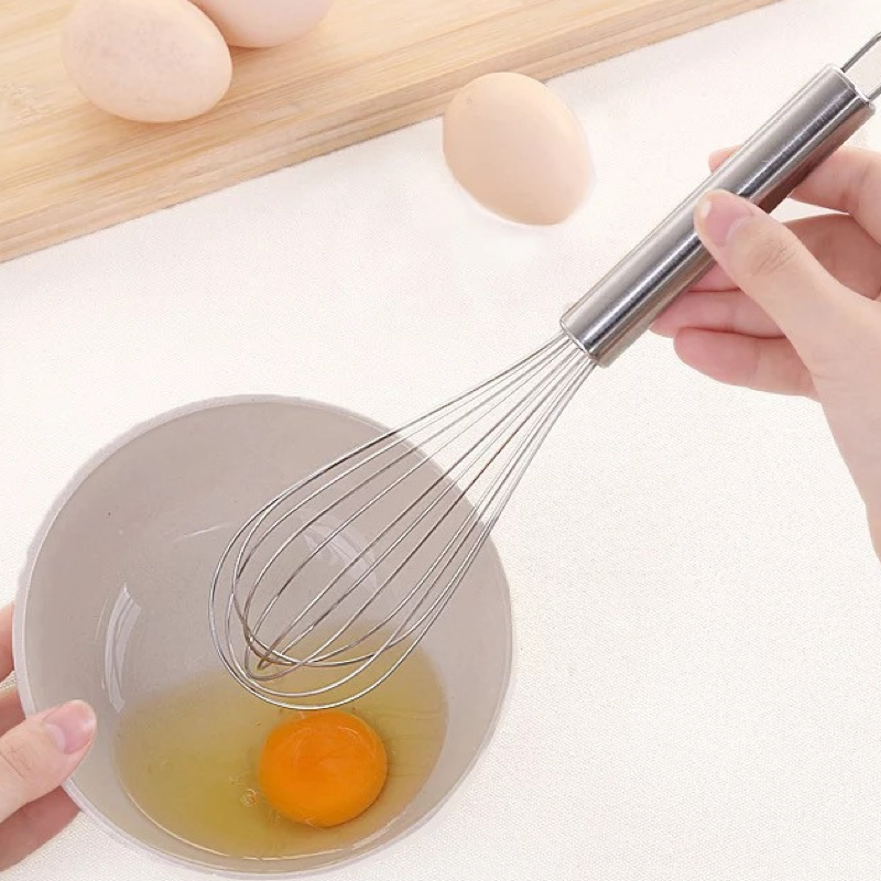 Batidor de huevos manual de acero inoxidable 201 para cocina, herramientas creativas para hornear en la cocina, herramientas para mezclar harina