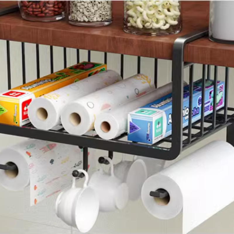 Estantes de almacenamiento colgantes para cocina, estantes en capas para gabinetes, artefactos de almacenamiento
