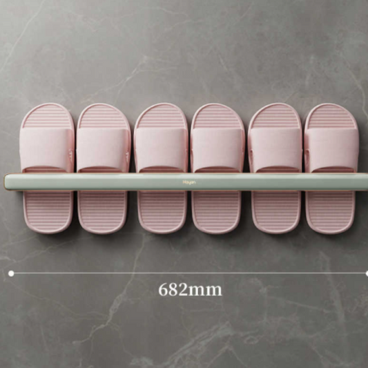 Perchero de pared para zapatillas, escurridor de zapatillas sin perforaciones, toallero multifuncional, almacenamiento en el hogar