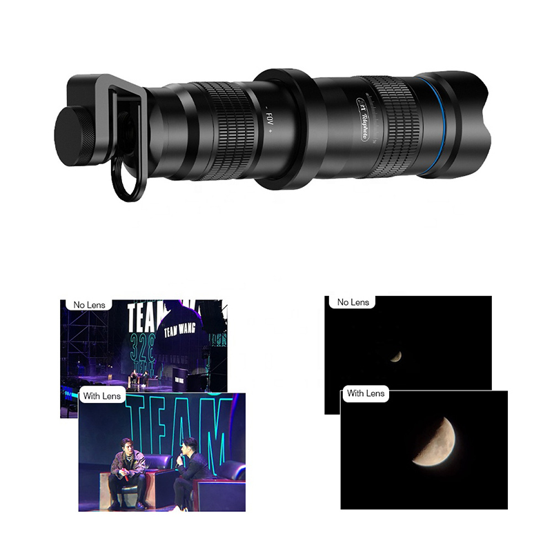 36x phone telephoto lens fishing live concert high list back external camera far shot the moon