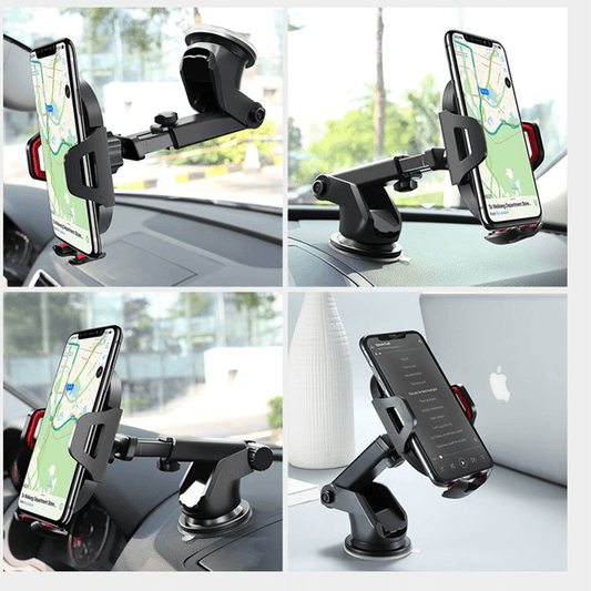 Red carbon fiber vehicle support, telescopic suction cup type air outlet vehicle mobile phone navigation support