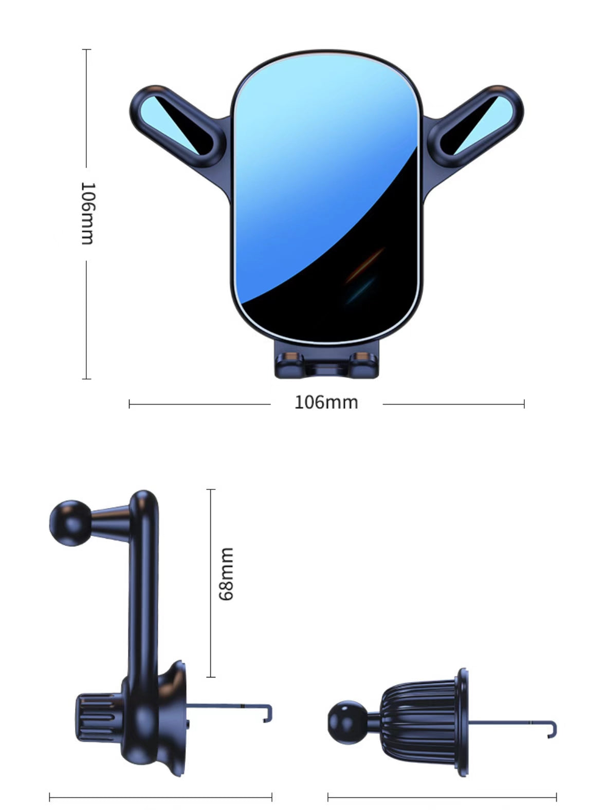 Soporte creativo para teléfono móvil de coche Soporte para coche Salida de aire Acondicionador de aire Navegación por gravedad Teléfono móvil general