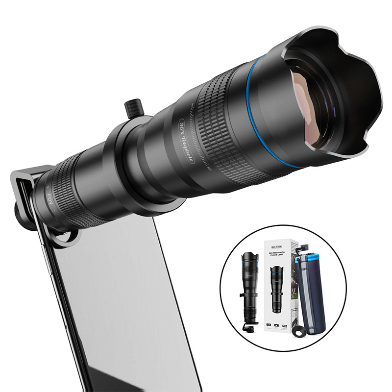 36x phone telephoto lens fishing live concert high list back external camera far shot the moon