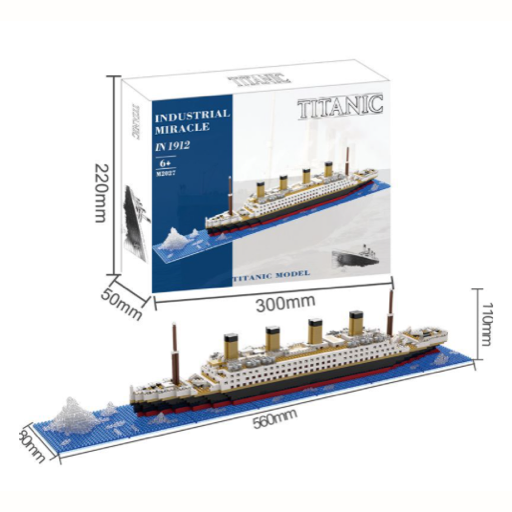 Titanic model, building block toys, large toys, highly restored