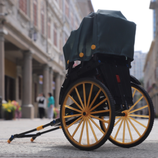 Old Shanghai rickshaw, nostalgic toys, building block toys, rickshaw