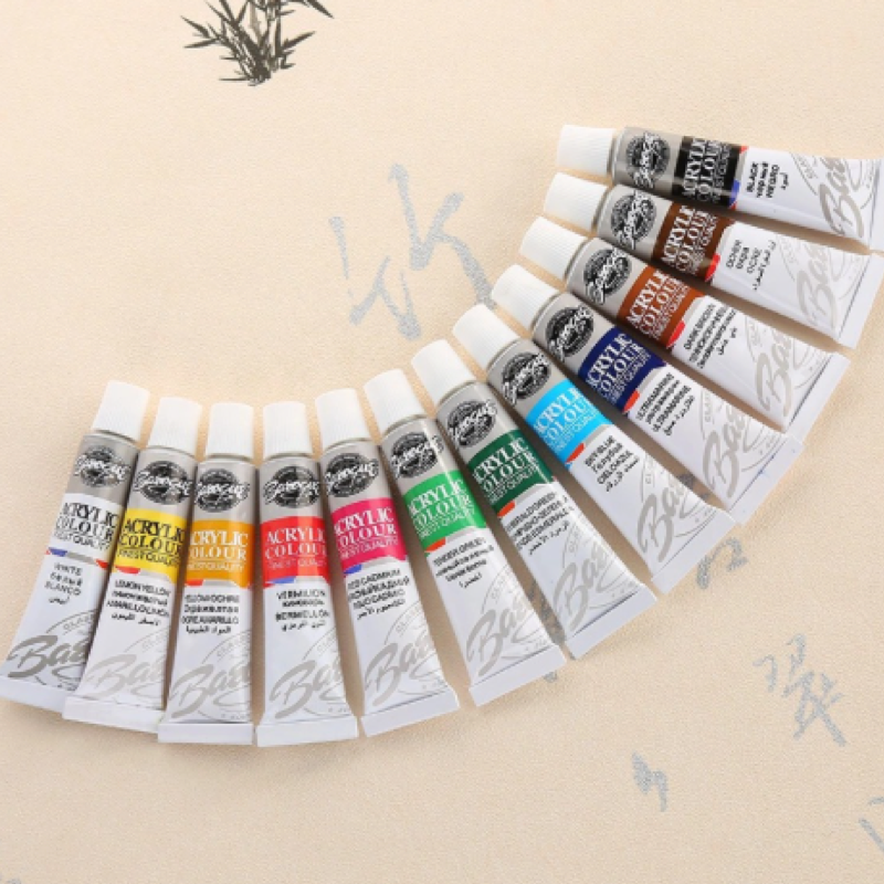 12ml Acrylic Paint Set Beginner DIY Painting Doodle Paint Art Supplies Aluminum Tubes