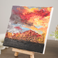 Quartz sand painting, flaming clouds, decorative painting, artwork