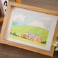 Watercolor - light color painting, self-painted cartoon style landscape painting, decorative painting