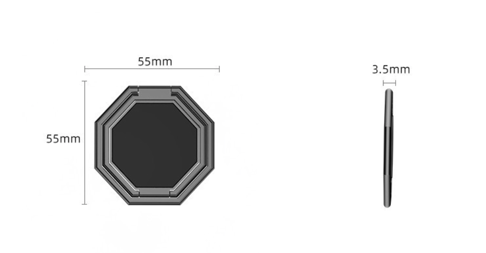 Anillo mágico con ocho diagramas de cierre, soporte para teléfono móvil con anillo de metal con succión magnética portátil