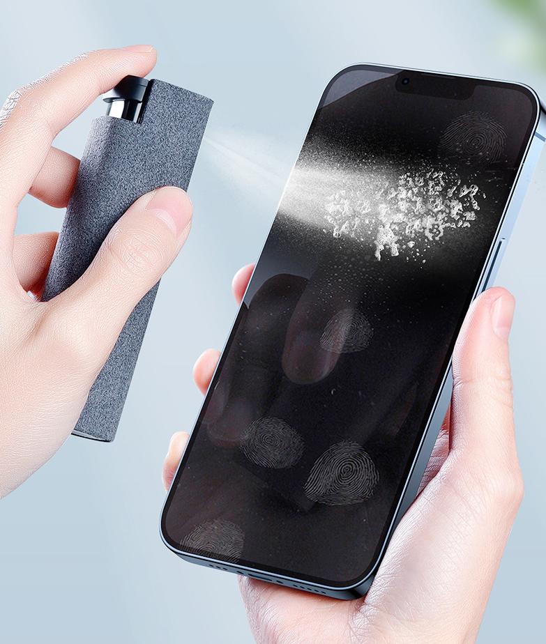 Limpiador de pantalla de teléfono móvil, paño de limpieza de pantalla, aerosol limpiador de tableta portátil, artefacto líquido de limpieza