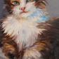 Self-Painted Oil Paintings, Cat Decorative Paintings, Oil Painting Artwork