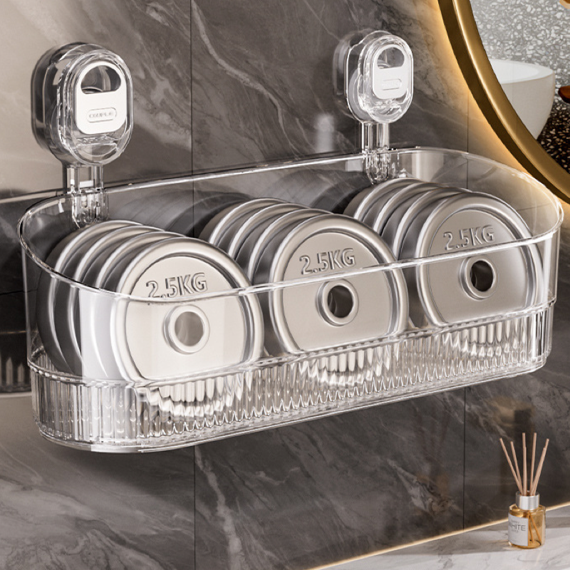 Suction cup storage rack, bathroom storage, kitchen storage