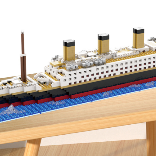 Titanic model, building block toys, large toys, highly restored