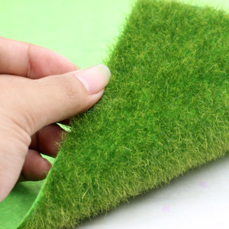 Simulation moss micro-landscaping decorative fake lawn bark fake white hair moss greenery moss aquascape non-woven sod wholesale
