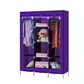 Iron tube wardrobe non-woven dust proof assembly household simple wardrobe to store clothes multilayer