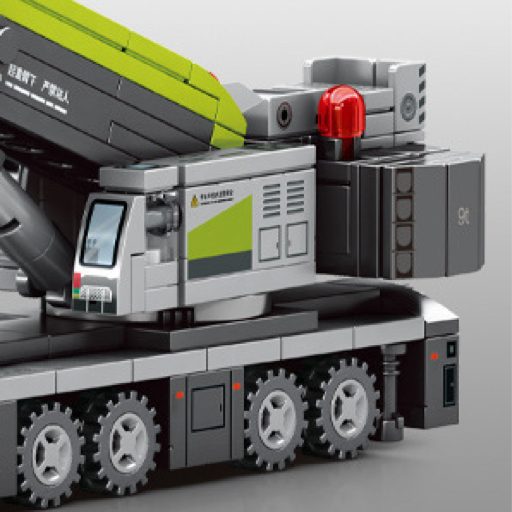 Crane, block toys, educational toys, engineering vehicle series