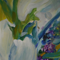 Self-Painted Acrylic Paintings, Lilies Decorative Paintings, Works of Art, One of a Kind