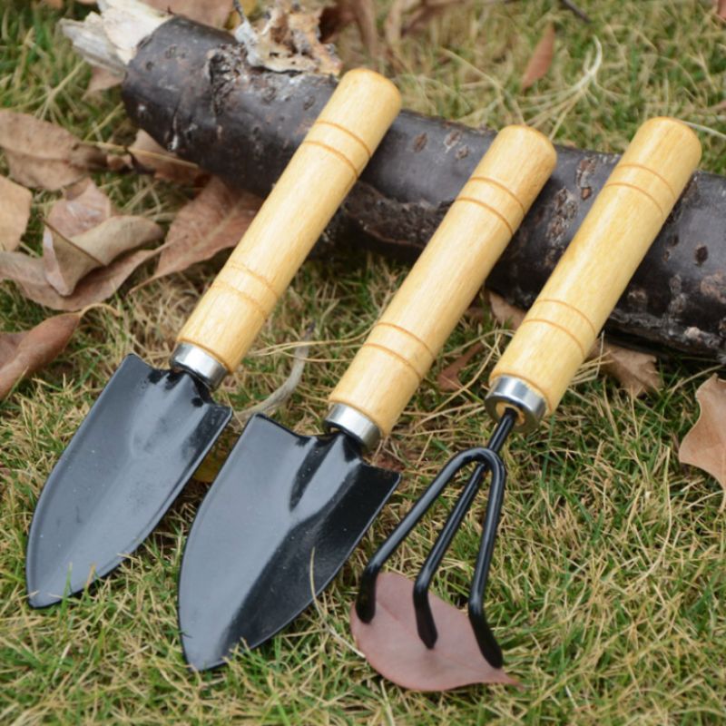 Gardening large three-piece potting small trowel garden small shovel indoor flower pots loosen soil planting flowers and vegetables tools