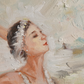 Oil Painting, Swan Lake Dancer, Decorative Painting, Artwork