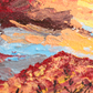 Quartz sand painting, flaming clouds, decorative painting, artwork