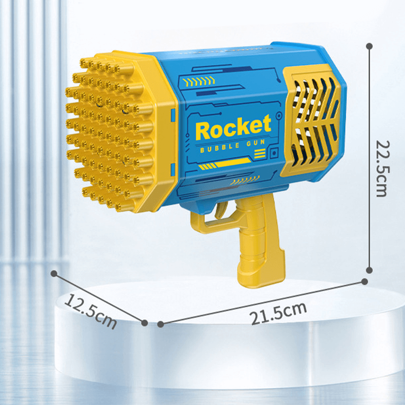 Pistola de burbujas con lanzador de cohetes de 69 agujeros, juguete para niños, máquina de burbujas automática súper grande Gatlin