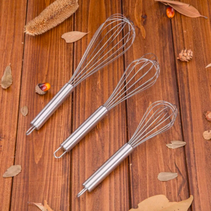 Kitchen Stainless Steel 201 Manual Whisk, Creative Kitchen Baking Tools, Flour Mixer Worker