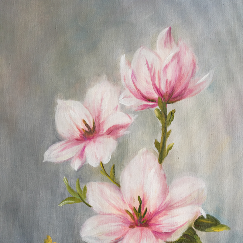 Self-Painted Lily Oil Paintings, Decorative Objects, Lily Paintings, Artwork, Oil Paintings