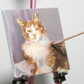 Pinturas al óleo autopintadas, pinturas decorativas de gatos, obras de arte pintadas al óleo