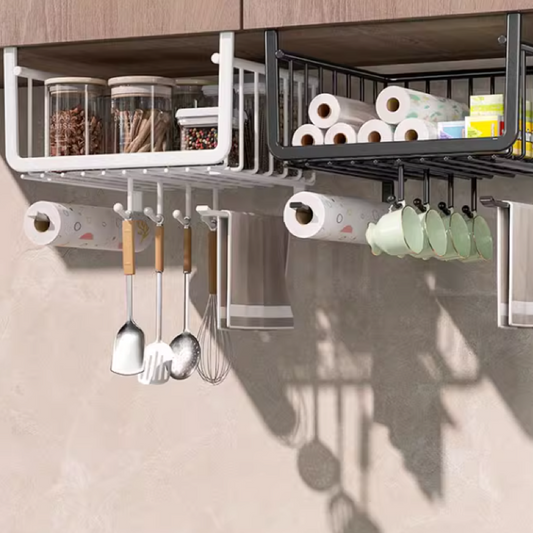 Estantes de almacenamiento colgantes para cocina, estantes en capas para gabinetes, artefactos de almacenamiento