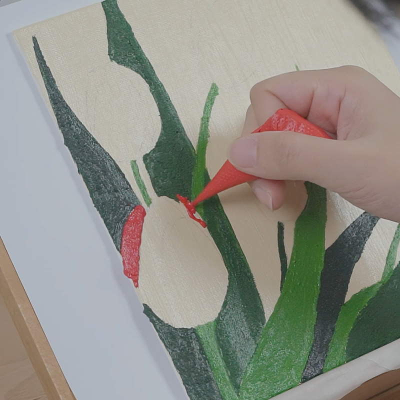 Quartz Sand Painting, Tulip Decorative Painting, Artwork, Unique