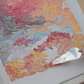 Quartz sand painting, flaming clouds, decorative painting, artwork