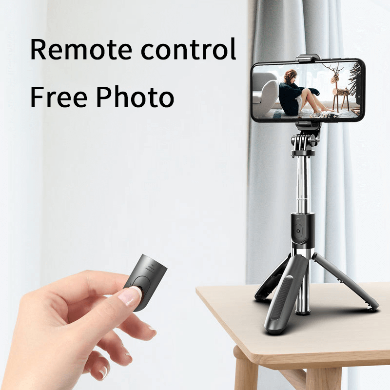 Mobile phone selfie stick live landing integrated retractable tripod Bluetooth desktop photo holder