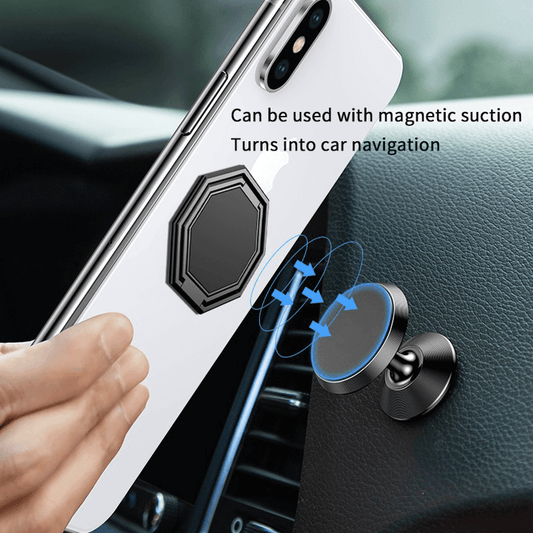 Magic ring eight diagrams clasp, portable magnetic suction metal ring mobile phone holder