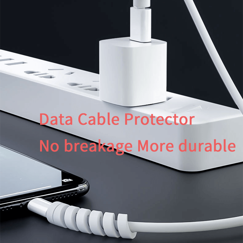 Screw protector Mobile phone charging cable protective cover soft rubber anti-break wire winder