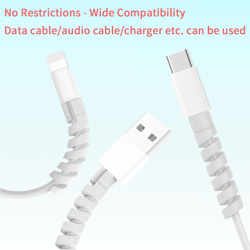 Screw protector Mobile phone charging cable protective cover soft rubber anti-break wire winder