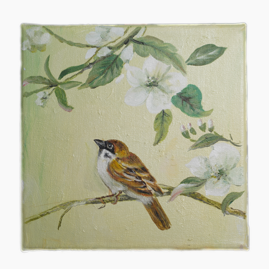 Self-painted oil paintings, birds and flowers, decorative paintings, artwork