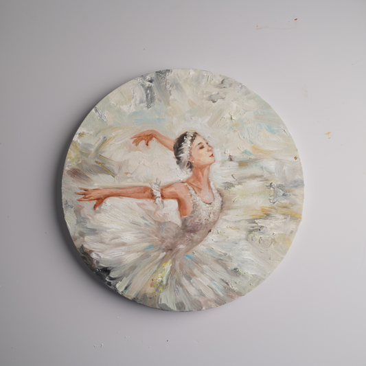 Oil Painting, Swan Lake Dancer, Decorative Painting, Artwork