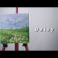 Self-Painted Acrylic Paintings, Daisies Decorative Paintings, Works of Art, One of a Kind