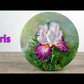 Self-Painted Acrylic Painting, Iris Decorative Painting, Artwork, One-of-a-Kind