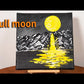 Quartz Sand Painting, Full Moon Decorative Painting, Artwork, One of a Kind