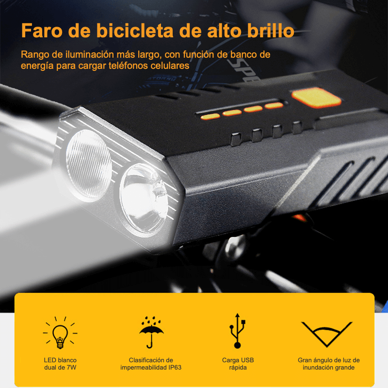 Luces para montar en bicicleta, luces para bicicleta BC25s