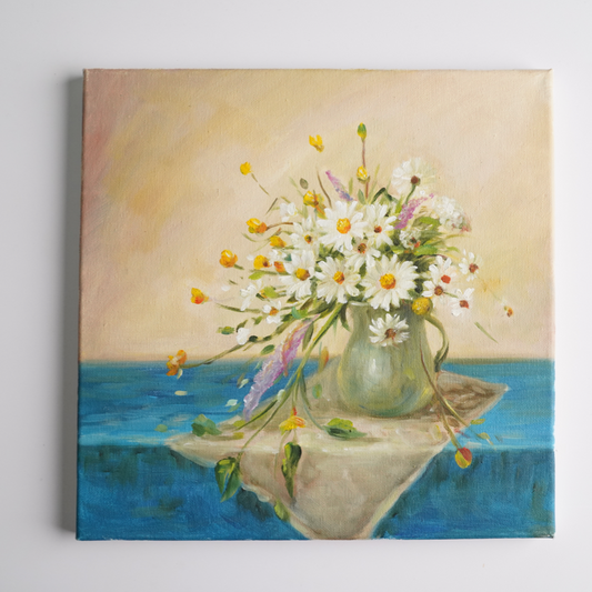Self-Painted Oil Paintings, Chrysanthemum Decorative Paintings, Unique Handmade Oil Paintings