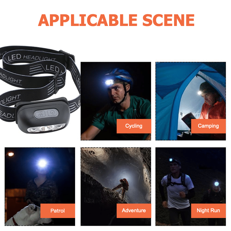 Mini induction headlamp ,USB charging waterproof headlamp outdoor LED camping lamp